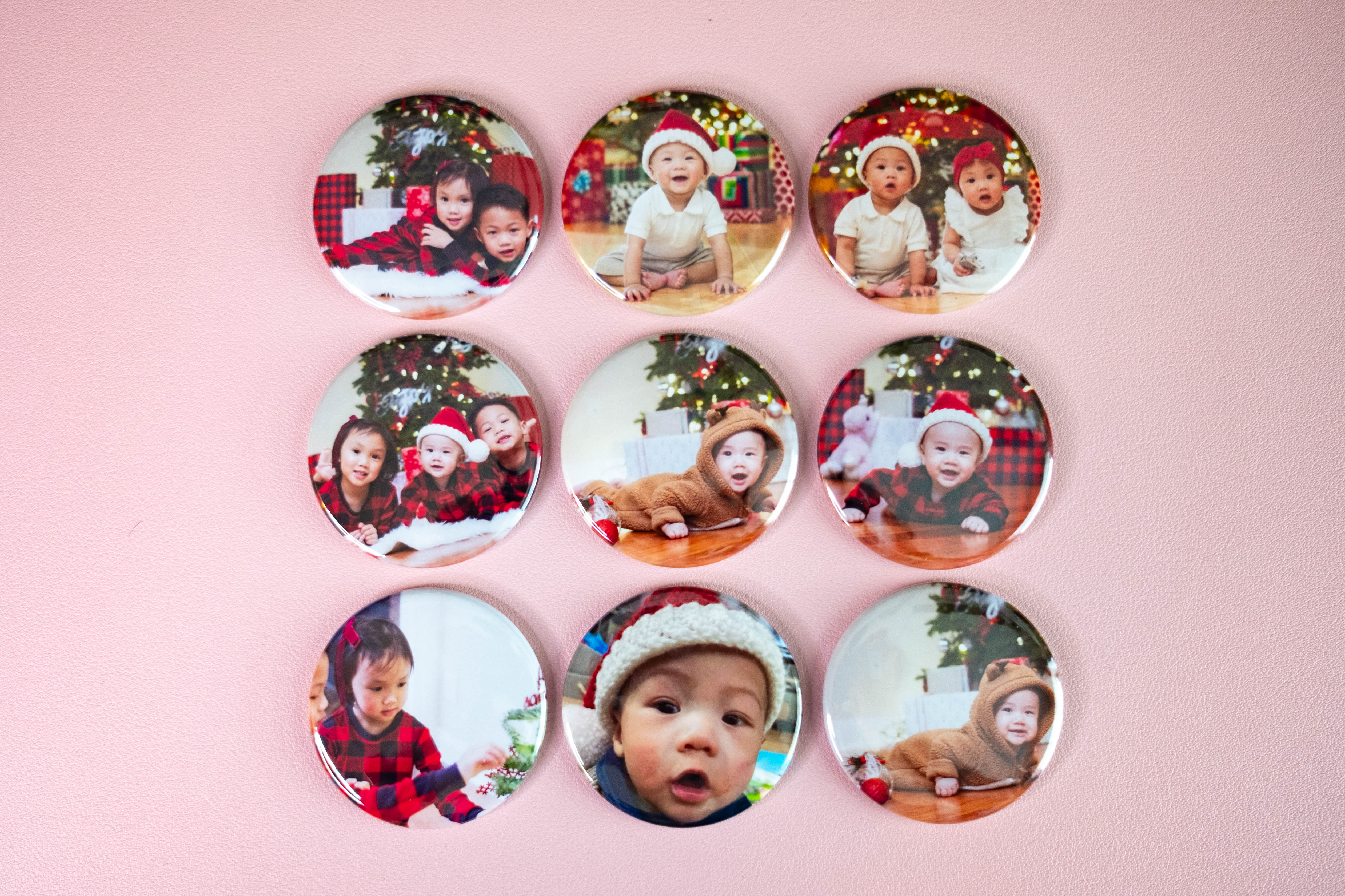 Custom 2.25” Round Photo Magnets - Set of 9